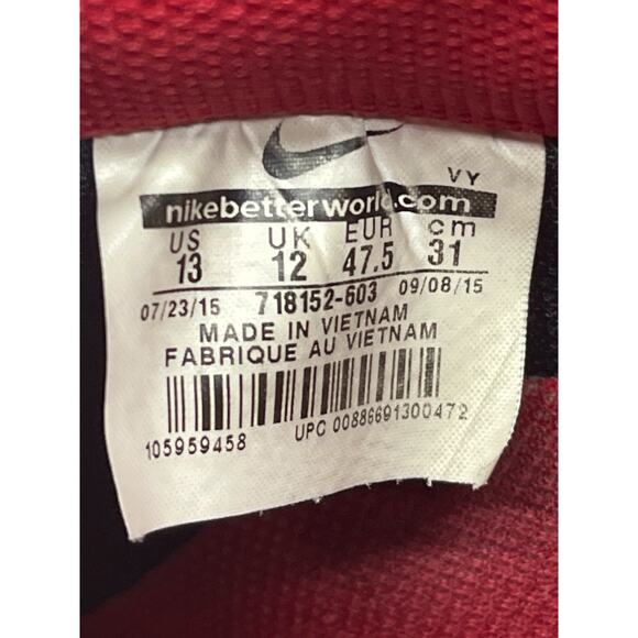 Nike Air Force 1 Mid Red Ostrich Leather 2015 Size 13 main image 4